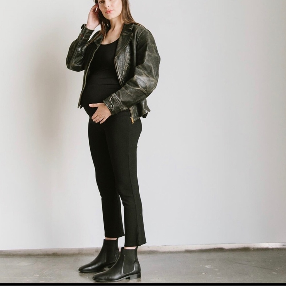 Storq rib knit kick flare pants